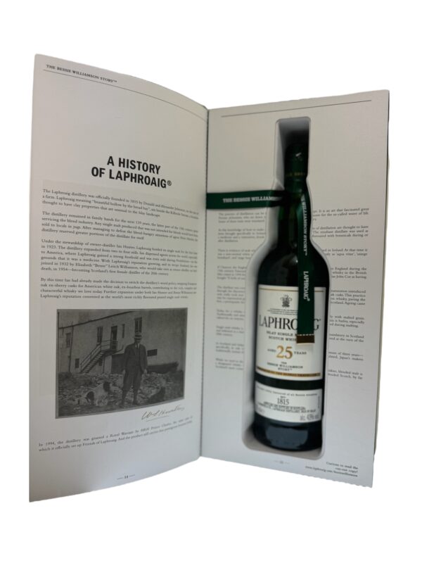 Laphroaig 25 Year Old The Bessie Williamson Story caskandquay.com