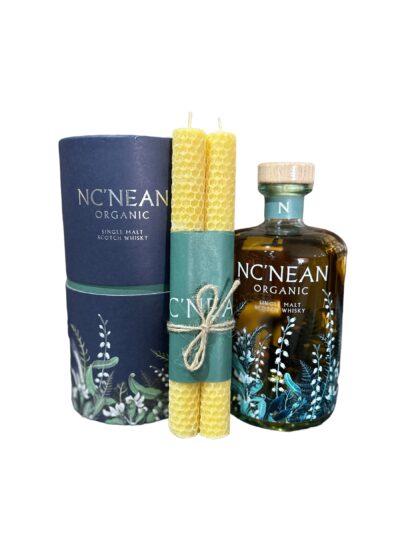 Nc’nean Organic Single Malt Whisky 70cl – Free Pair of Beeswax Candles caskandquay.com